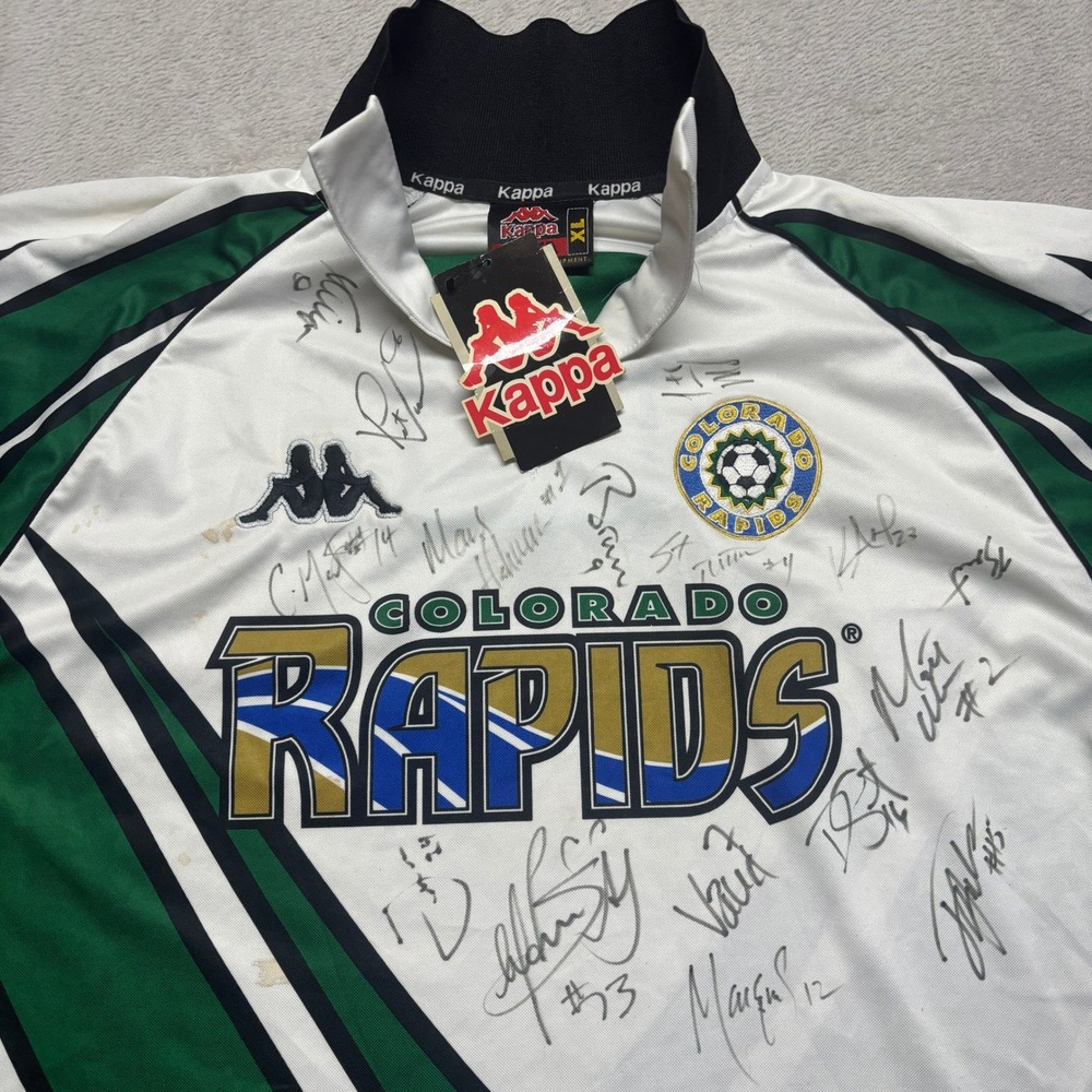 Vintage 1999 Colorado Rapids Kappa Jersey Mens XL MLS Soccer Team Signed NWT